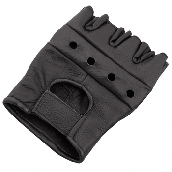 Перчатки кожаные без пальцев XL Black