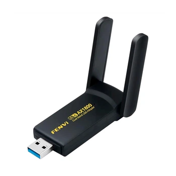 Двохдіапазонний USB Wi-Fi 6 адаптер FENVI AX1800 Mbps Dual Band 2.4GHz/5GHz з двома антенами