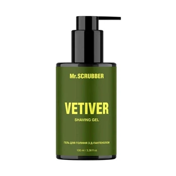 Гель для бритья с Д-пантенолом "Ветивер" Mr.Scrubber Vetiver Shaving Gel