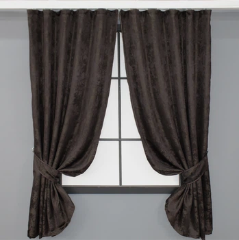 Комплект коротких штор VR-Textil Жакард Sultan XO № 1122ш 130х170 см 2 шт Венге (35-0092)