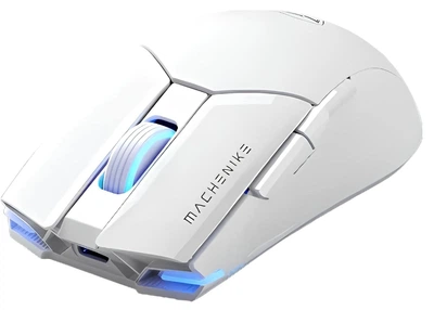 Геймерська акумуляторна бездротова миша 8000 DPI MACHENIKE M7Pro PixArt PAW3104 RGB White/БІЛА (M7-3104W)
