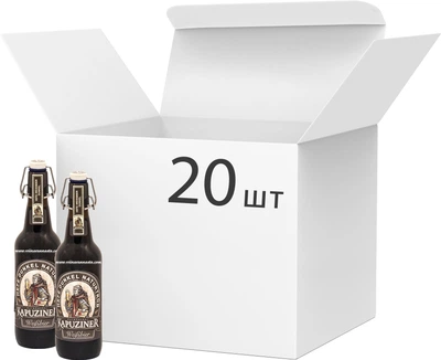 Упаковка пива Kapuziner Weissbier Dunkel тёмное нефильтрованное 5.1% 0.5 л x 20 шт (40821146)