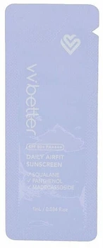 Легкий сонцезахисний крем SPF50+ - VVbetter Daily Airfit Sunscreen (пробник) 1ml (1129093-1506152-2)