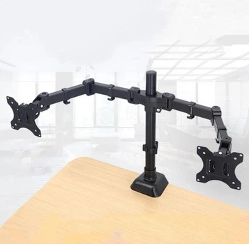 Настольное крепление для двух мониторов UKC Desk Mount VESA 15"-30" кронштейн на два монитора Черный