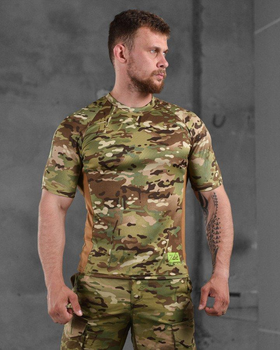 Тактична чоловіча потовідвідна футболка 7.62 Tactical XL мультикам (87551)