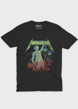 Чоловіча футболка MODNO з рок принтом "Metallica" M Чорний (TS001-3-BL-004-2-205)