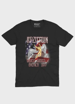 Жіноча футболка MODNO з рок принтом "Led Zeppelin" XXL Чорний (TS001-2-BL-004-2-172-F)