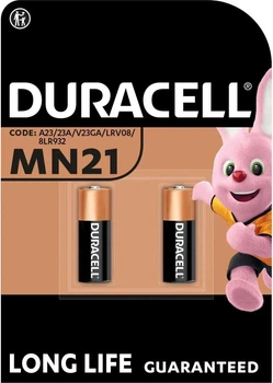 Батарейка alkaline 12V A23 / 23A / MN21 / V23GA / LRV08 / 2шт 28.5*10.3mm Duracell