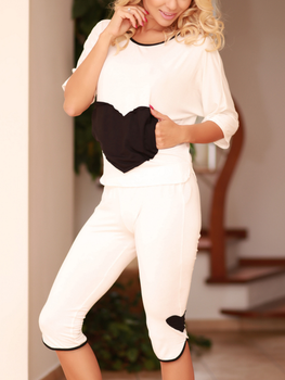 Piżama (bluza + spodnie) damska Kalimo Vigo XL Ecru (5902429210228)