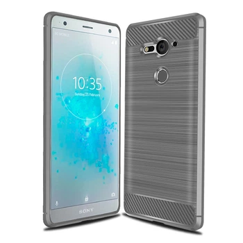 Чохол Lenuo Carbon Fiber для Sony Xperia XZ2 Compact H8324 Grey