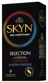 Набір презервативів Skyn Selection Безлатексні Original 3 шт + Extra Lube 3 шт + Intense Feel 3 шт (ROZ6400230511)