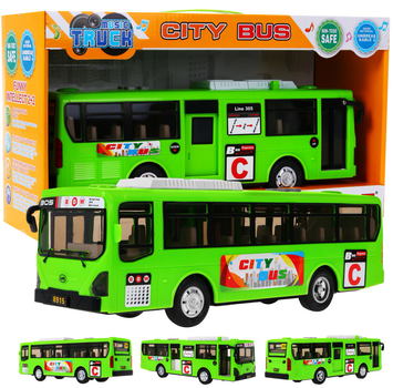 Шкільний автобус Ramiz зі світлом Зелений (5903864902334)
