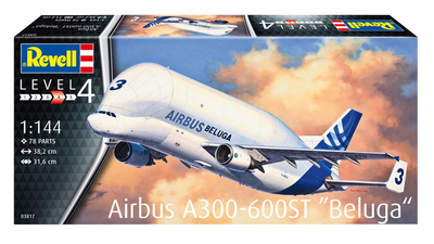 Збірна модель Revell Літак Airbus A300-600ST Beluga масштаб 1:144 (4009803038179)