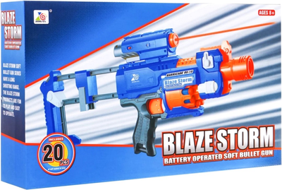 Гвинтівка Blaze Storm з лазерним прицілом та пінопластовими кулями 20 шт (5903864914993)