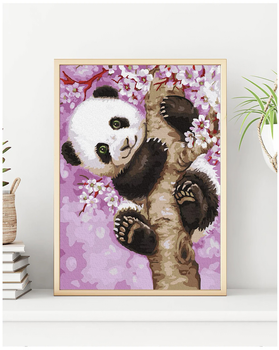 Malowanie po numerach Twoje Hobby Figlarna Panda 30 x 50 cm (685071762615)