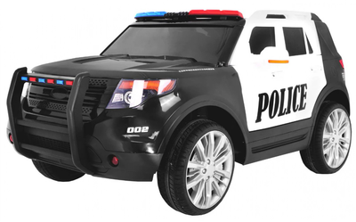 Samochód elektryczny Ramiz SUV Police Czarno-biały (5903864904703)