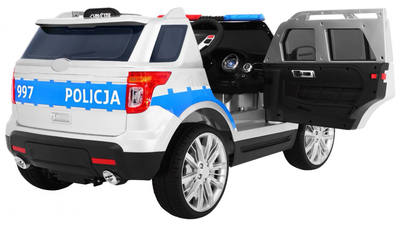 Samochód elektryczny Ramiz SUV Police Biało-niebieski (5903864904710)