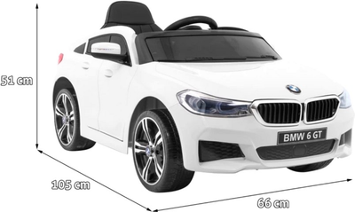 Samochód elektryczny Ramiz BMW 6 GT Biały (5903864906271)