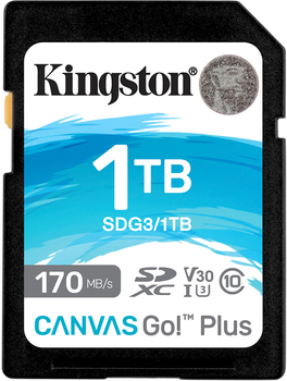Karta pamięci Kingston SDXC 1TB Canvas Go! Plus Class 10 UHS-I U3 V30 (SDG3/1TB)
