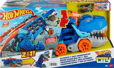 Мегатранспортер Хот Вилс Тиранозавр Рекс Hot Wheels City Ultimate Transporter T-Rex Mattel HNG50