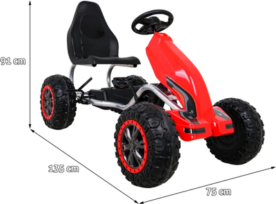 Gokart na pedały Ramiz Strong B012 Czerwony (5903864949650)