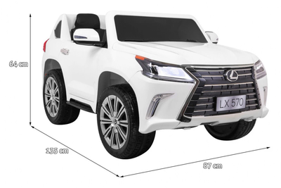 Електромобіль Ramiz Lexus LX570 Білий (5903864904970)