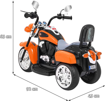 Motocykl elektryczny Ramiz Chopper Night Bike Pomarańczowy (5903864907537)