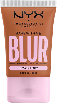Тональна основа для обличчя NYX Professional Makeup Bare With Me Blur Tint Foundation 15 Warm Honey 30 мл (0800897234423)