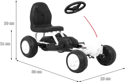 Gokart na pedały Ramiz Biały (5903864909463)