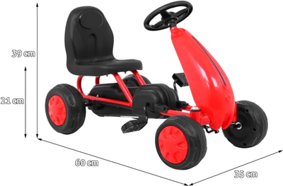 Gokart na pedały Ramiz Czerwony (5903864909487)