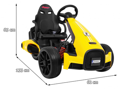 Gokart elektryczny Ramiz Bolid XR-1 Żółty (5903864904741)