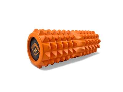 Массажный ролик EF Solid Roller 33х13 см оранжевый (роллер, валик, цилиндр для МФР и йоги, массажер для спины, ног, рук, шеи) WS-GR1.2s-Or