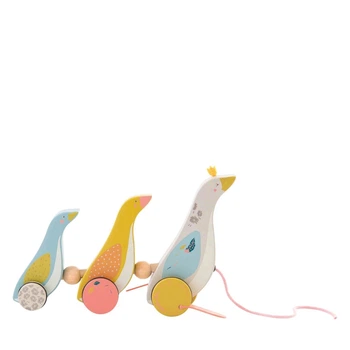 Игрушка-каталка Moulin Roty 714103 Гусыня Разноцветный