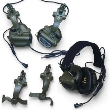 Комплект активные наушники EARMOR M32x + крепление чебурашки M16C Оливковый
