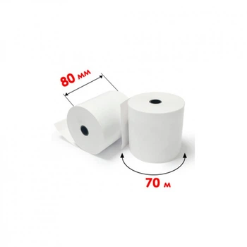 Лента кассовая ІКС 80мм*70м (пакунок 6шт) (80T-6)