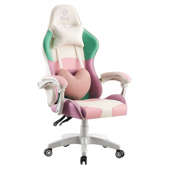 Кресло Игровое Раскладное Компьютерное Геймерское Bonro Lady Розовое