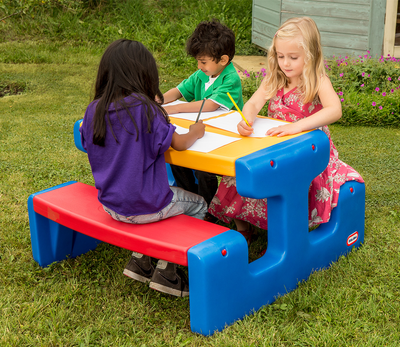 Великий дитячий стіл для пікніка Little Tikes Large Picnic Table Primary (0050743046681)