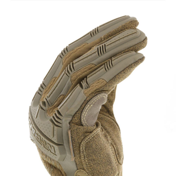 Летние перчатки Mechanix M-Pact с усиленными вставками и эластичными манжетами койот размер XL
