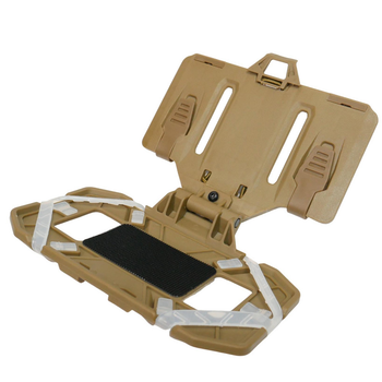 Відкидний чохол-тримач для смартфона з кріпленням за допомогою силіконових ремінців койот