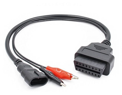 Переходник для сканера OBD2 3 pin Chery Amulet (Амулет), Tiggo (Тиго), QQ, Fiat (Фиат), Lancia, Alfa Romeo (608501975) Черный
