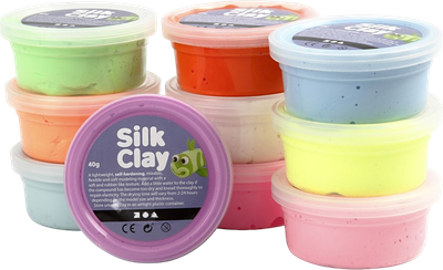 Zestaw do lepienia Creativ Company Silk Clay Basic Colours 10 x 40 g (5707167742785)