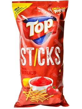 Картофельная соломка со вкусом кетчупа TOP натуральный снек к салатам и хот догам Sticks 125 г
