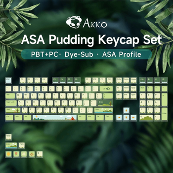 Zestaw nakładek na klawisze dla klawiatury Akko Summer Countryside Keycap Set 116 ASA Profile PBT Green (100019649)