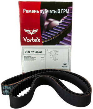 Ремінь ГРМ ВАЗ 2110 (круглі зуби - 136) 25 мм VORTEX (16 В)