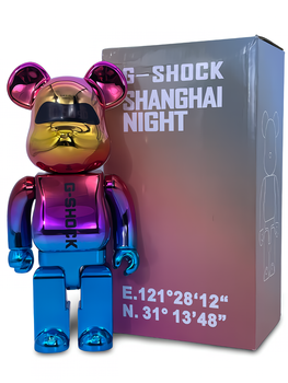 Статуетка Bearbrick Casio SHANGHAI NIGHT 400% 28 см Medicom Toy Casio G-Shock