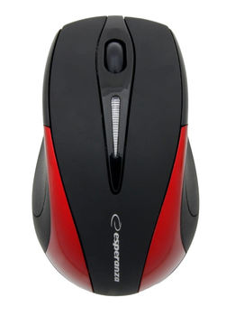 Mysz bezprzewodowa Esperanza EM101R Wireless Black-Red (EM101R)