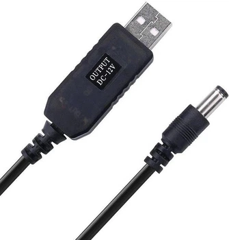 Кабель питания 12V к роутеру от повербанка USB-DC шнур для подключения к модему от Power Bank, 1m