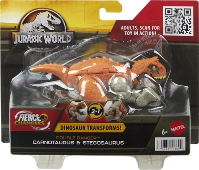 Динозавр Карнотавр и Стегозавр Jurassic World Carnotaurus to Stegosaurus Fierce Changers 2-in-1 Dinosaur Figure
