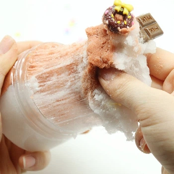 Cloud Slime з шармами шоколадка з пончиком і посипанням (клауд слайм лизун) Marpiel MS148B коричневий 200 мл