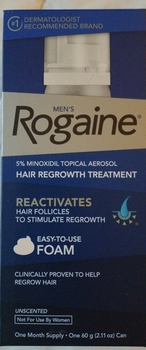 Пена для роста волос и бороды Rogaine Minoxidil 5% (60 гр)
